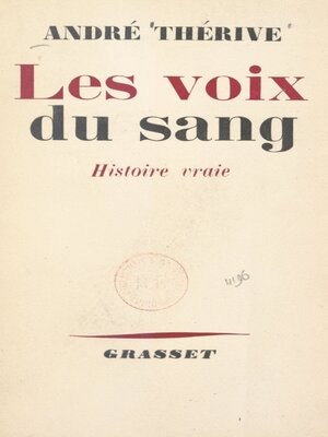 cover image of Les voix du sang